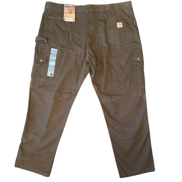 NWT Carhartt Men's Relaxed Fit Ripstop Cargo Work Pant Brown - Picture 2 of 7